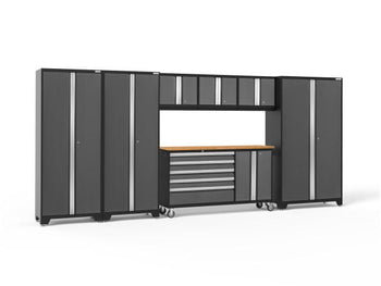 NewAge Bold 3.0 Grey 7 PC Set w/Bamboo Worktop - Storage &