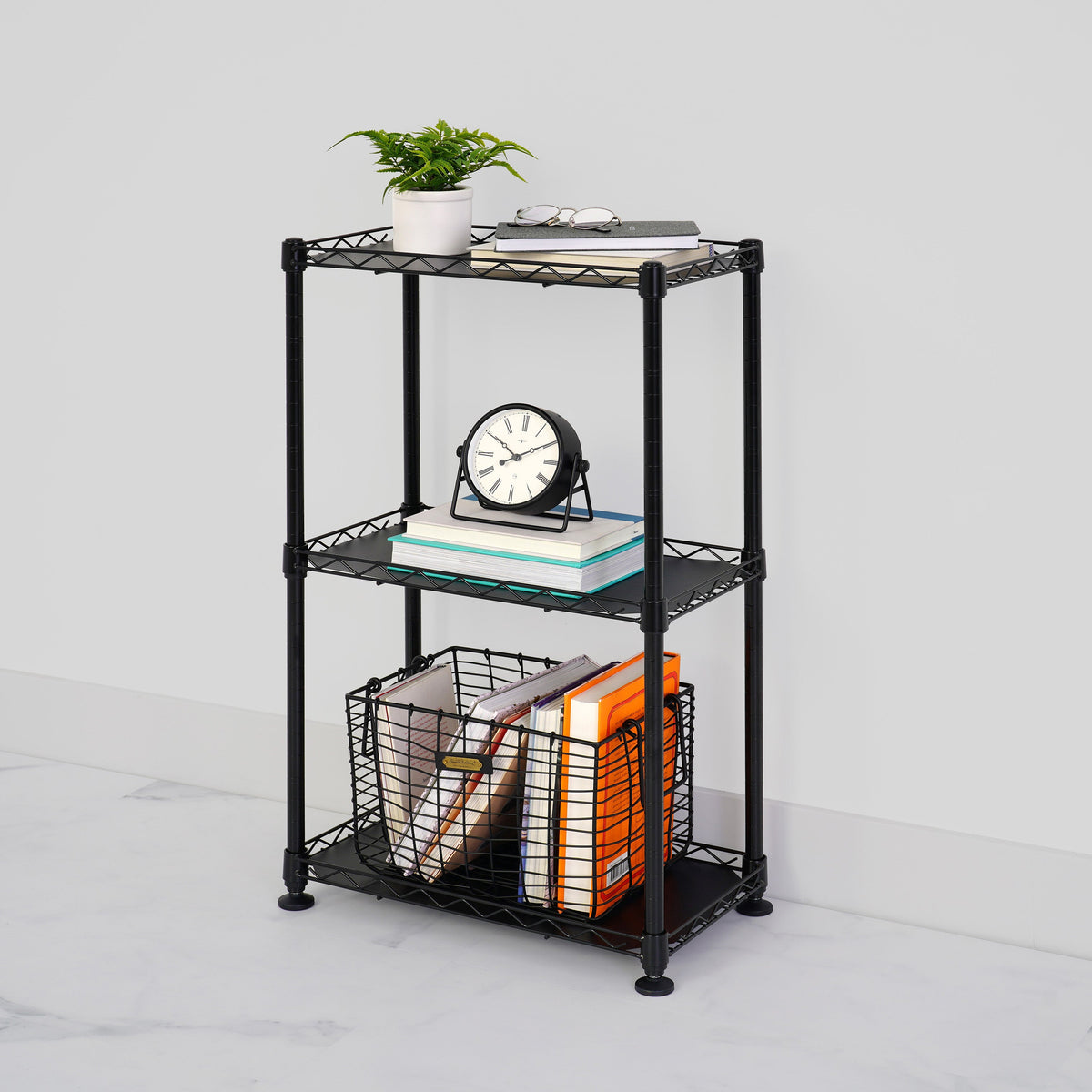 10’’ x 18’’ x 30’’ 3-Tier Wire Rack - Wire Shelving
