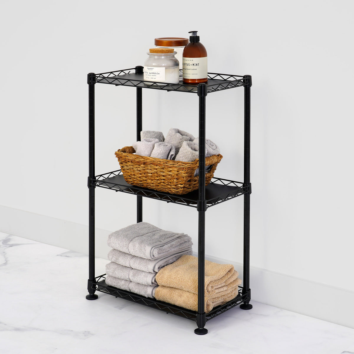 10’’ x 18’’ x 30’’ 3-Tier Wire Rack - Wire Shelving