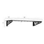12’’ x 36’’ Wall Shelves (Two Pack with Hooks) - Wall