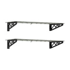 12’’ x 36’’ Wall Shelves (Two Pack with Hooks) - Wall