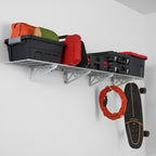 12’’ x 36’’ Wall Shelves (Two Pack with Hooks) - Wall