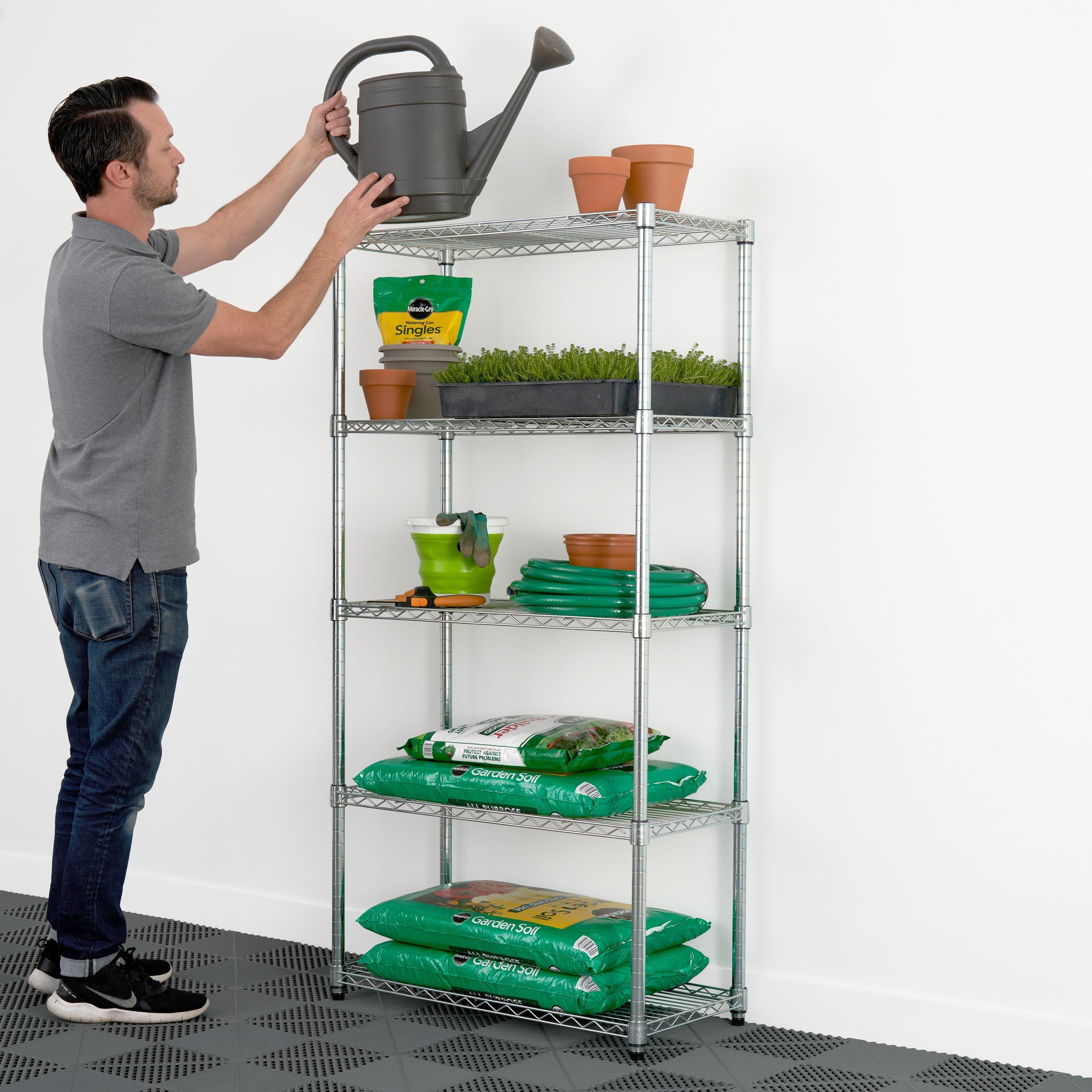 14’’ x 30’’ x 60’’ 5-Tier Wire Rack - Wire Shelving