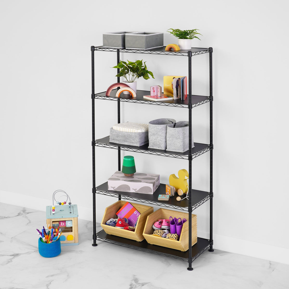 14’’ x 30’’ x 60’’ 5-Tier Wire Rack - Wire Shelving
