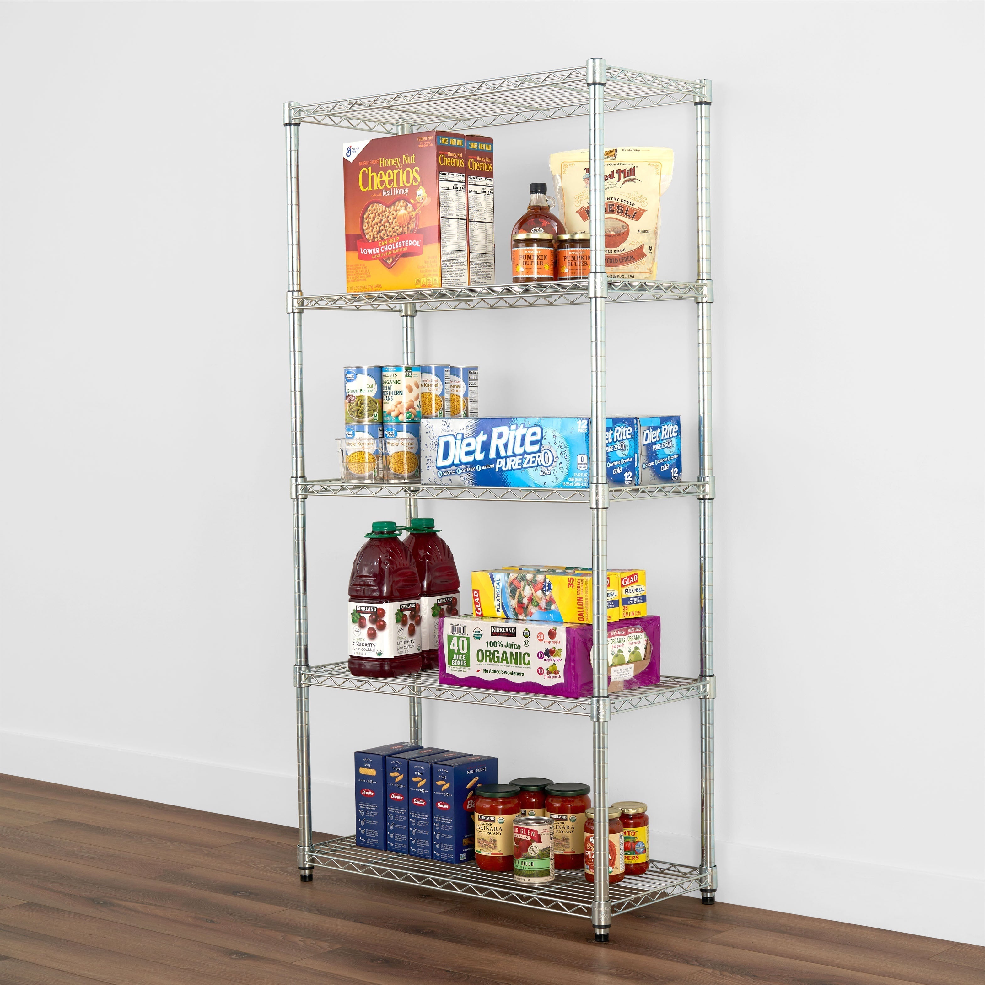 14’’ x 30’’ x 60’’ 5-Tier Wire Rack - Wire Shelving