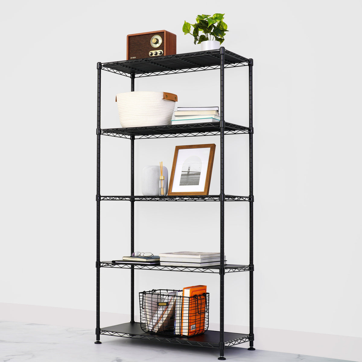 14’’ x 30’’ x 60’’ 5-Tier Wire Rack - Wire Shelving