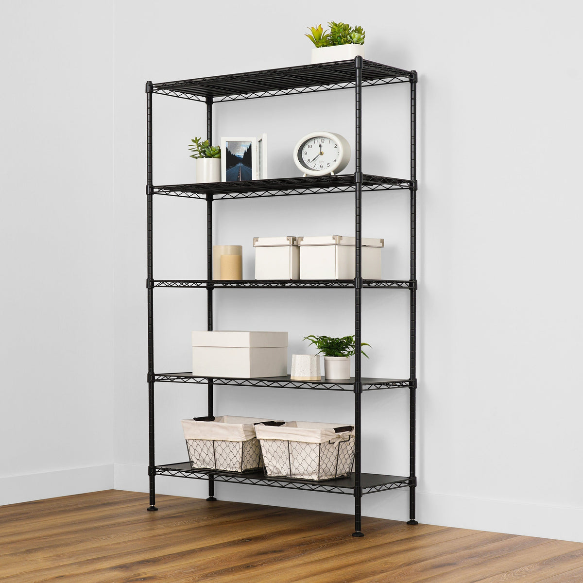 14’’ x 36’’ x 60’’ 5-Tier Wire Rack - Wire Shelving