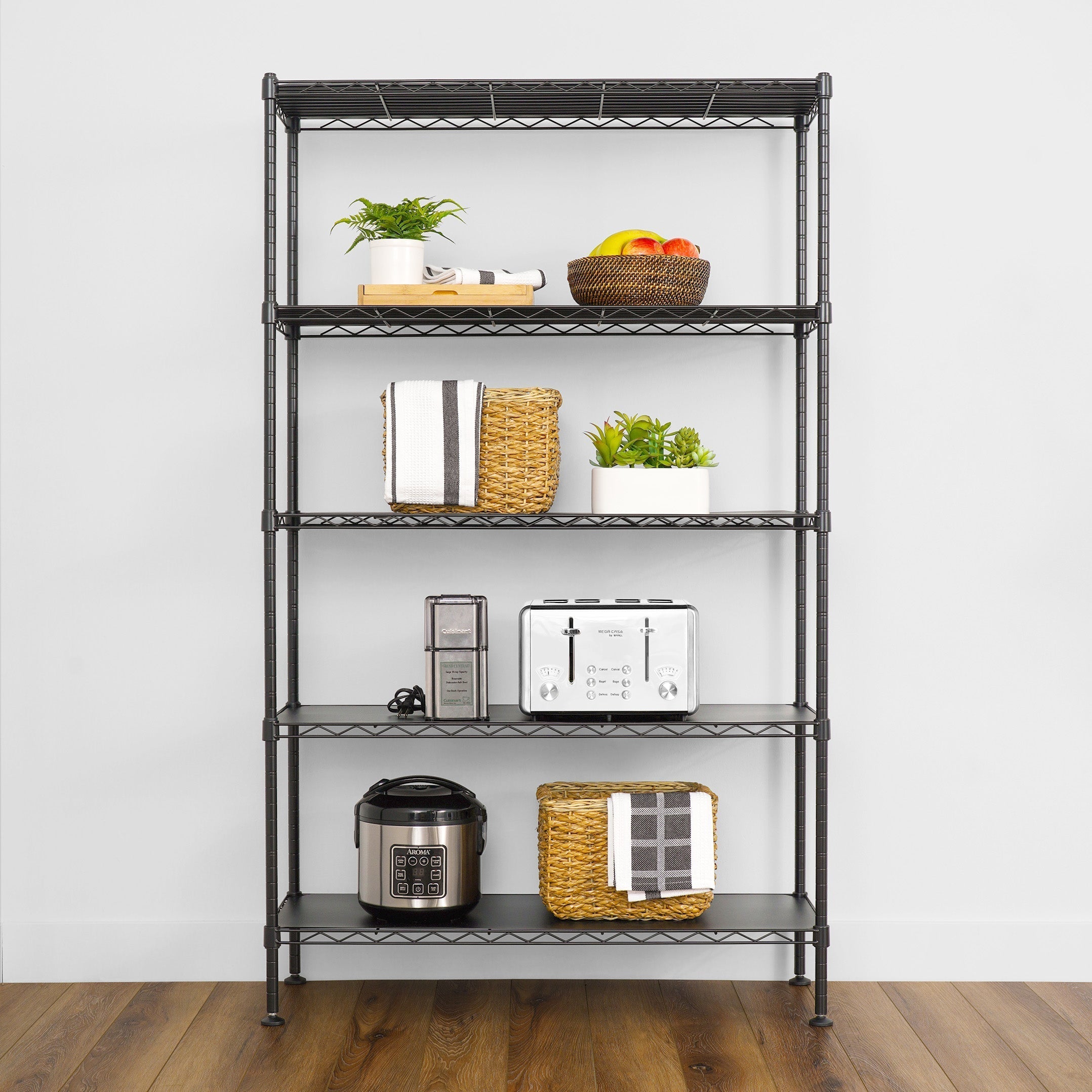 14’’ x 36’’ x 60’’ 5-Tier Wire Rack - Wire Shelving