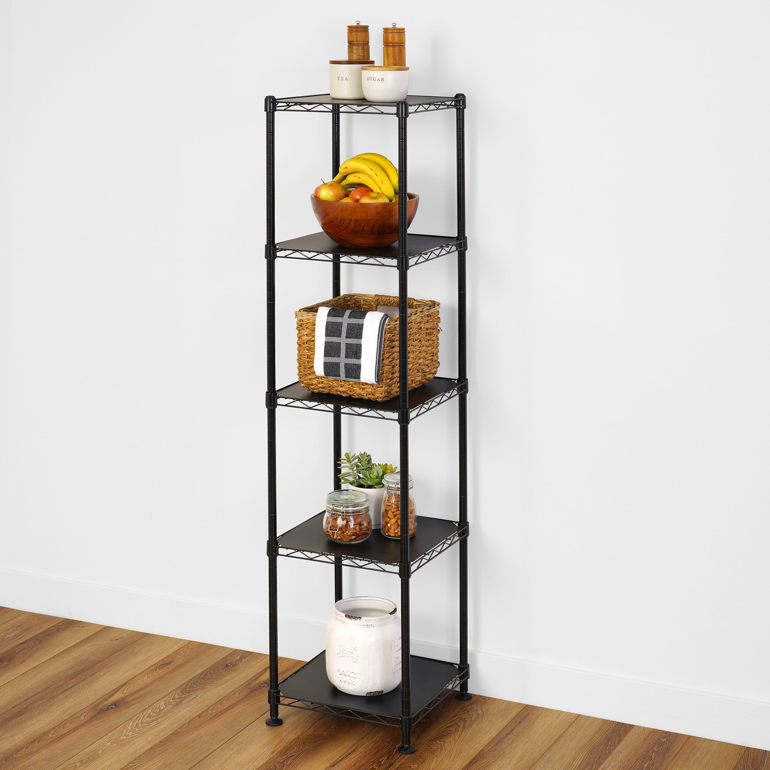 14’’ x 14’’ x 60’’ 5-Tier Wire Rack - Wire Shelving
