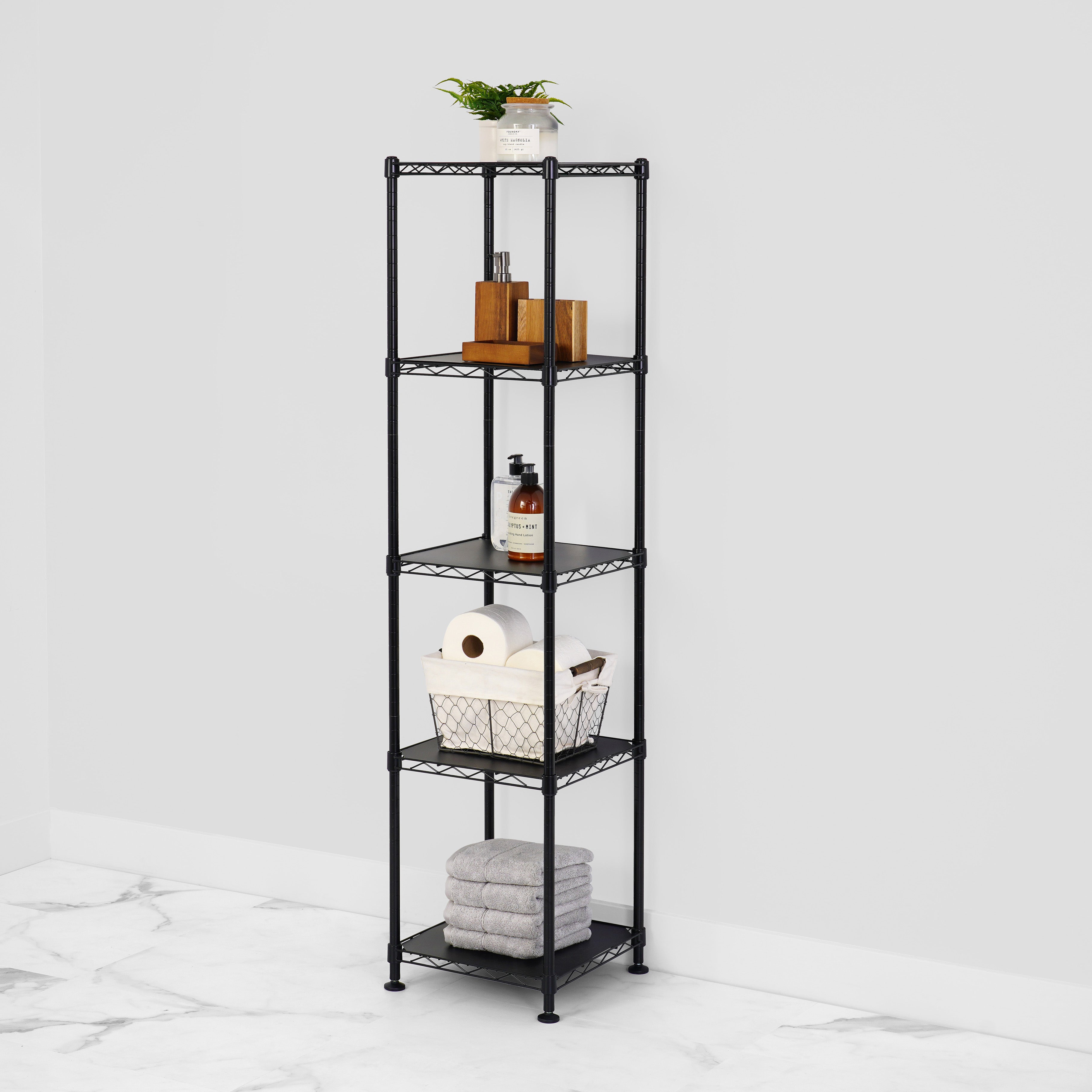 14’’ x 14’’ x 60’’ 5-Tier Wire Rack - Wire Shelving