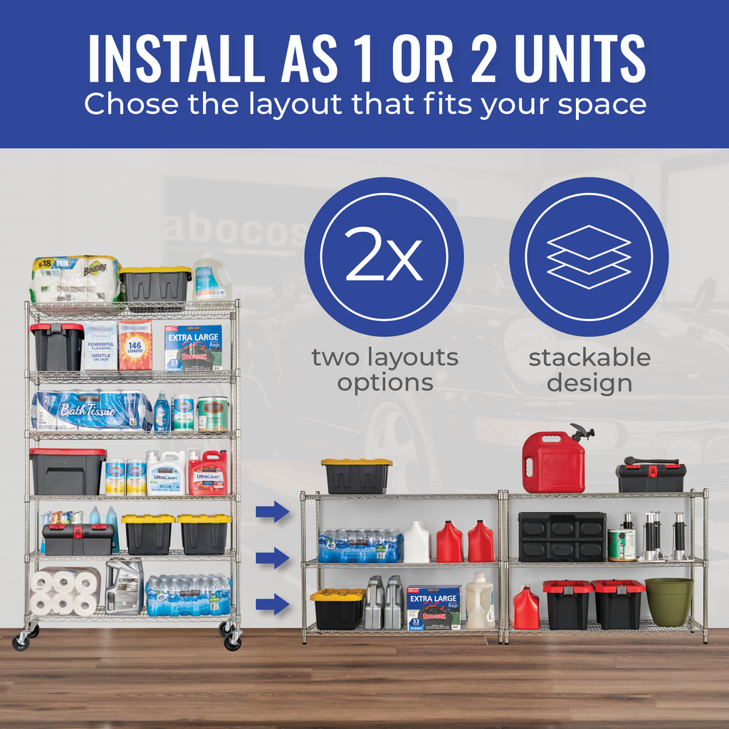 18’’ x 36’’ x 72’’ 4-Tier Wire Rack - Wire Shelving