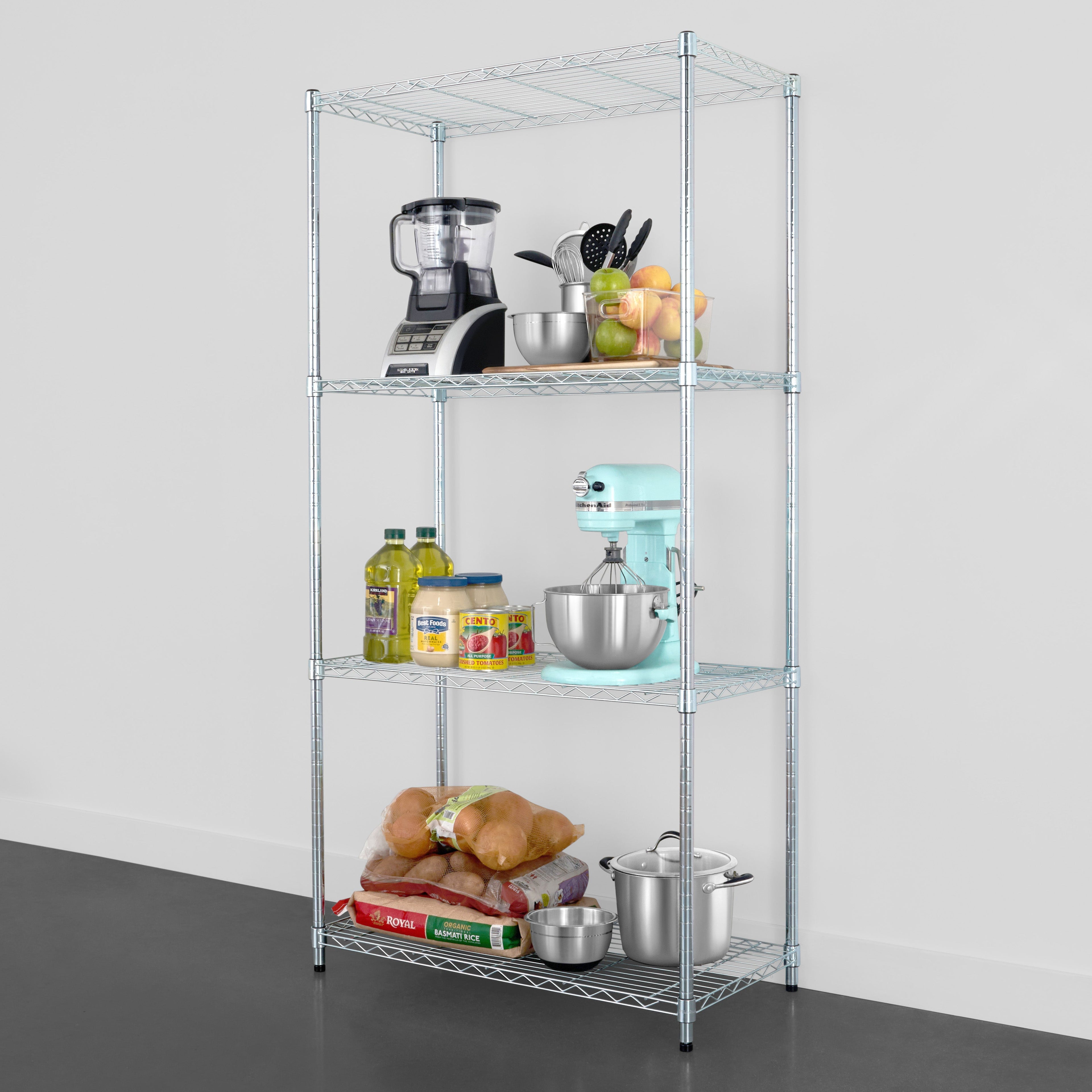 18’’ x 36’’ x 72’’ 4-Tier Wire Rack - Wire Shelving