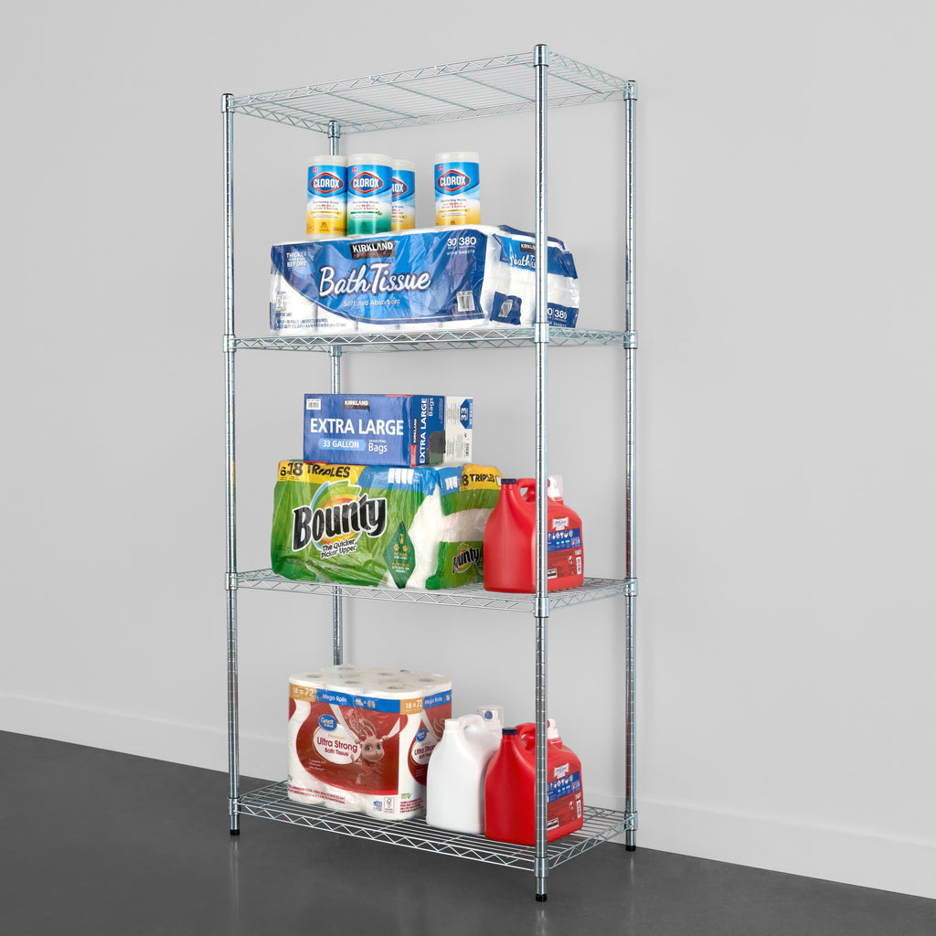 18’’ x 36’’ x 72’’ 4-Tier Wire Rack - Wire Shelving