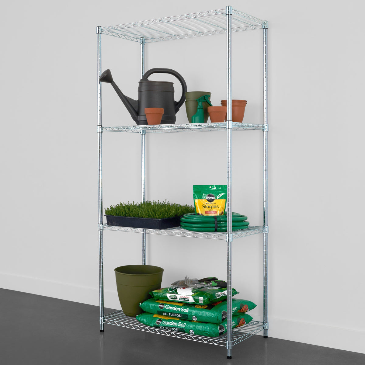 18’’ x 36’’ x 72’’ 4-Tier Wire Rack - Wire Shelving