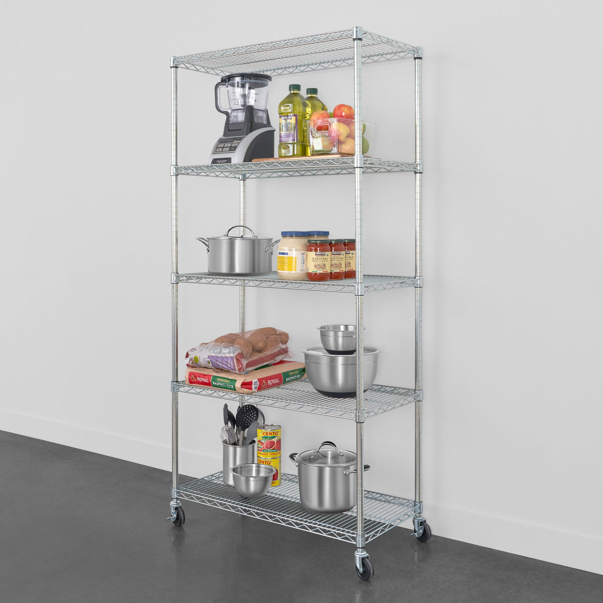 18’’ x 36’’ x 72’’ 5-Tier Wire Rack - Wire Shelving