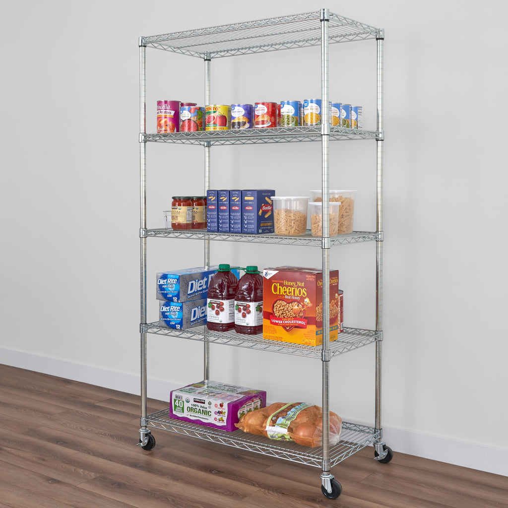18’’ x 36’’ x 72’’ 5-Tier Wire Rack - Wire Shelving