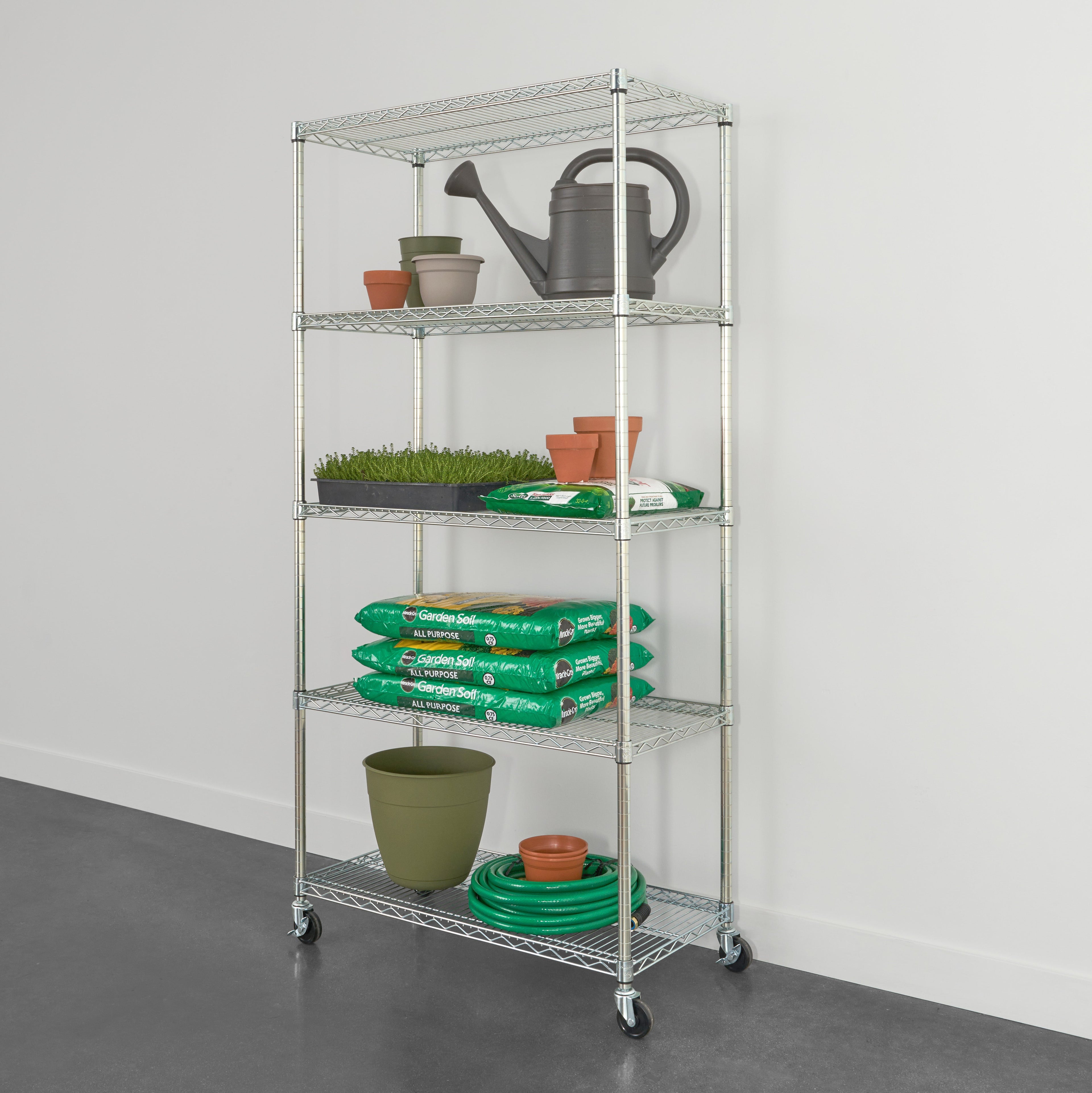 18’’ x 36’’ x 72’’ 5-Tier Wire Rack - Wire Shelving