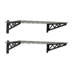 18’’ x 36’’ Wall Shelves (Two Pack with Hooks) - Wall