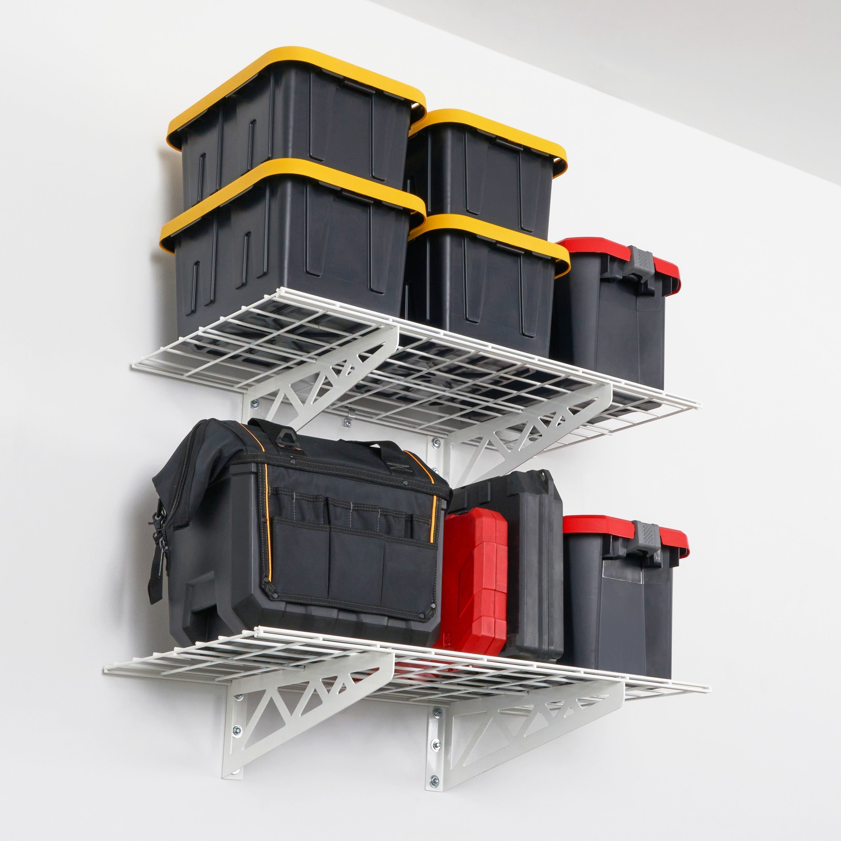 18’’ x 36’’ Wall Shelves (Two Pack with Hooks) - Wall
