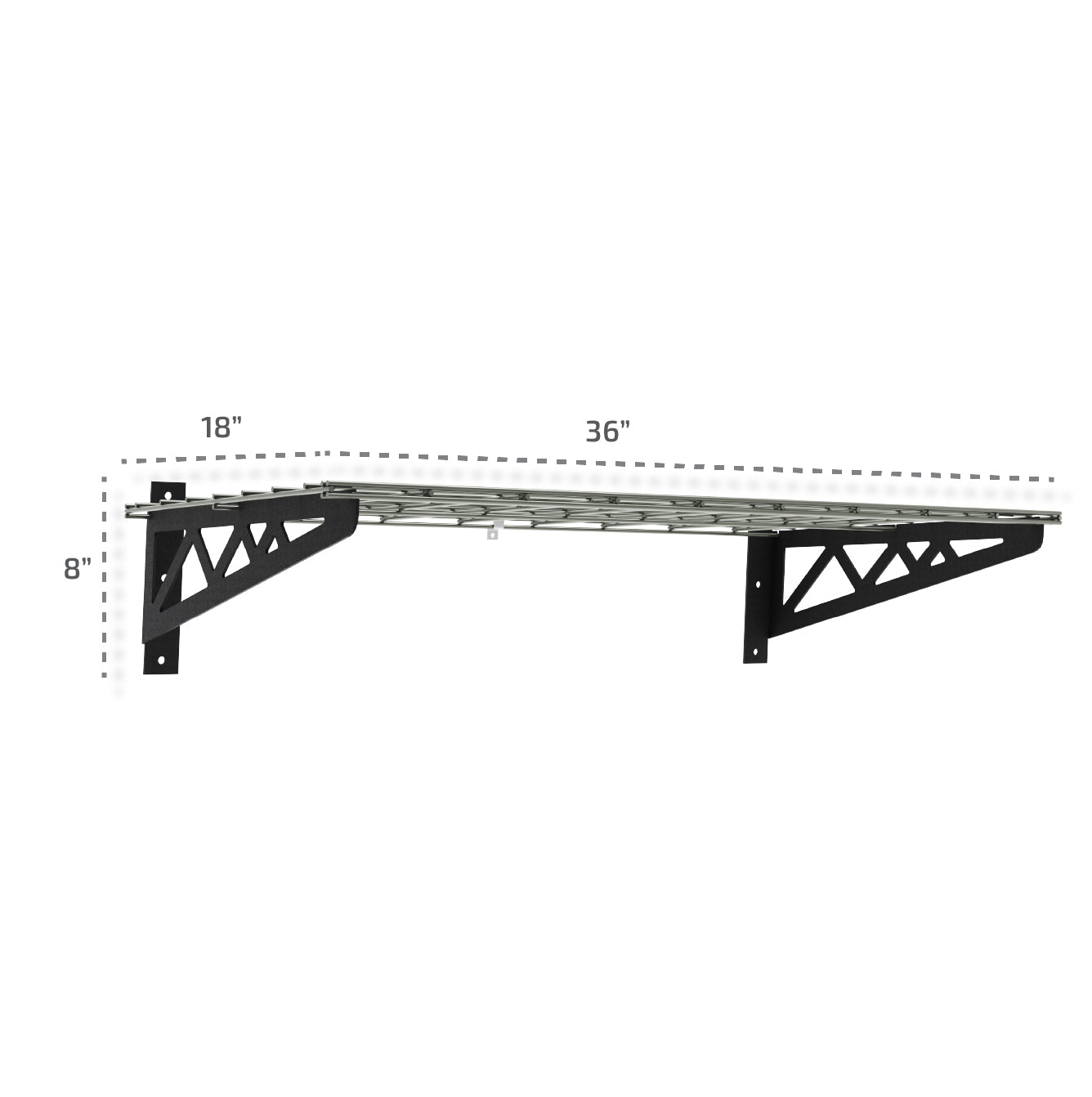 18’’ x 36’’ Wall Shelves (Two Pack with Hooks) - Wall
