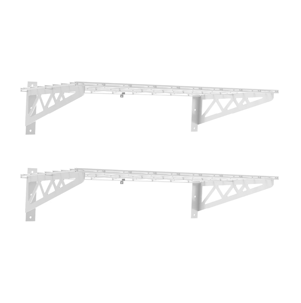 18’’ x 36’’ Wall Shelves (Two Pack with Hooks) - Wall