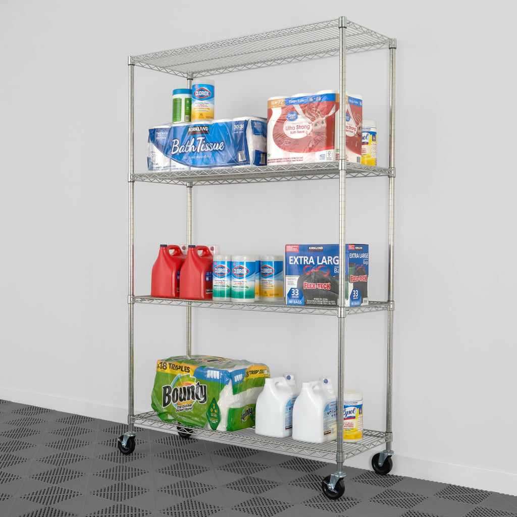 18’’ x 48’’ x 72’’ 4-Tier Wire Rack - Wire Shelving