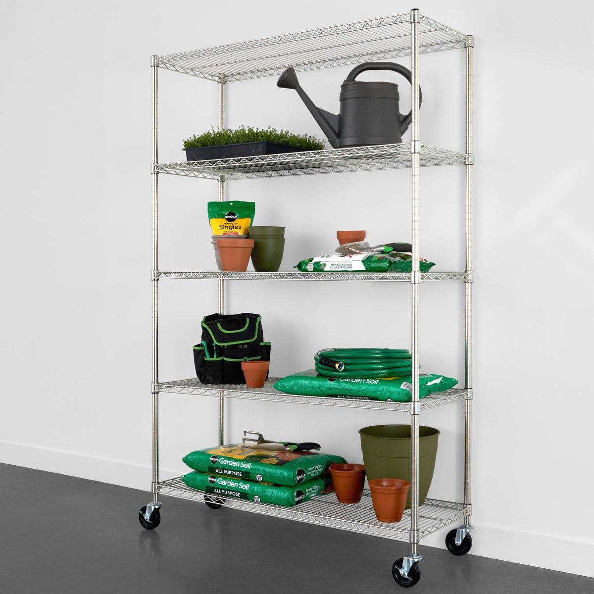 18’’ x 48’’ x 72’’ 5-Tier Wire Rack - Wire Shelving
