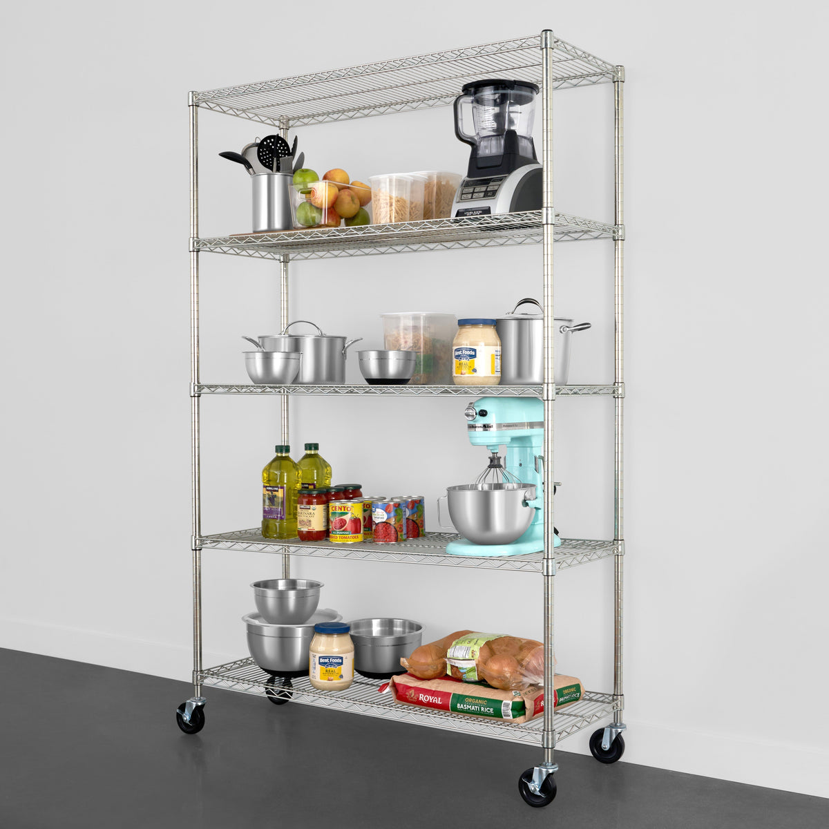 18’’ x 48’’ x 72’’ 5-Tier Wire Rack - Wire Shelving