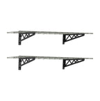 18’’ x 48’’ Wall Shelves (Two Pack with Hooks) - Wall
