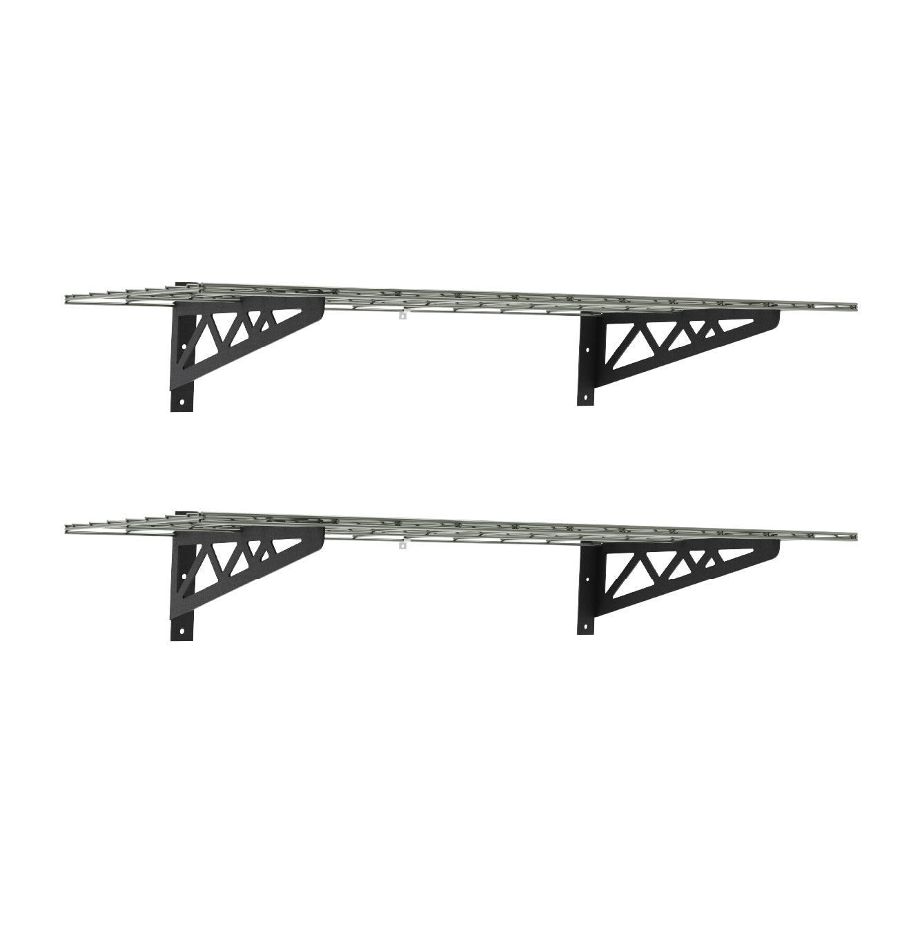 18’’ x 48’’ Wall Shelves (Two Pack with Hooks) - Wall