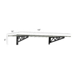 18’’ x 48’’ Wall Shelves (Two Pack with Hooks) - Wall