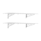 18’’ x 48’’ Wall Shelves (Two Pack with Hooks) - Wall