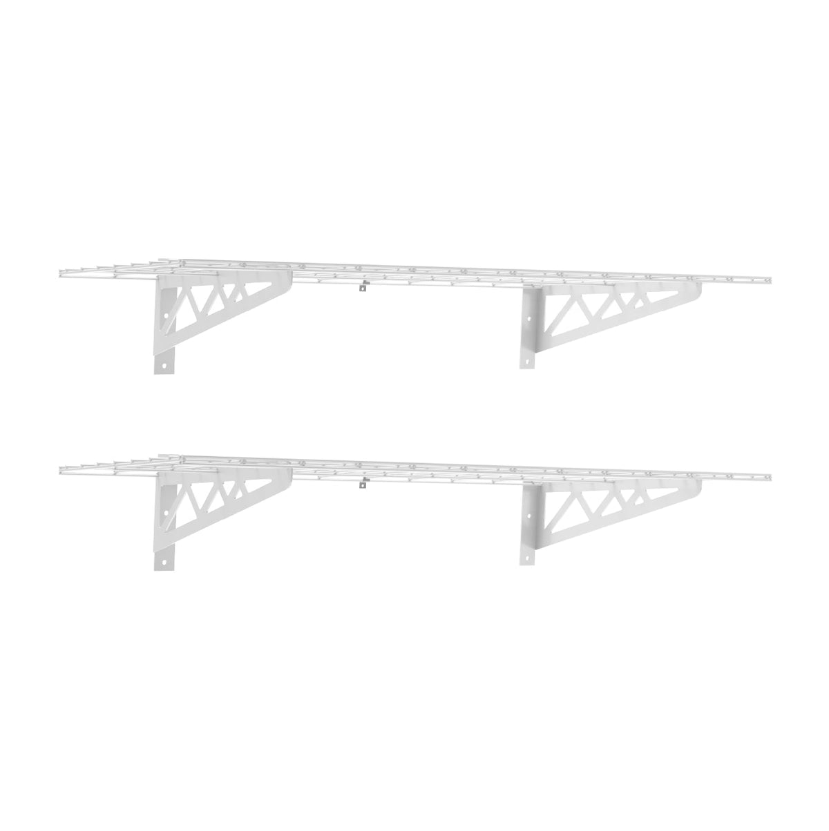 18’’ x 48’’ Wall Shelves (Two Pack with Hooks) - Wall