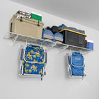 18’’ x 48’’ Wall Shelves (Two Pack with Hooks) - Wall