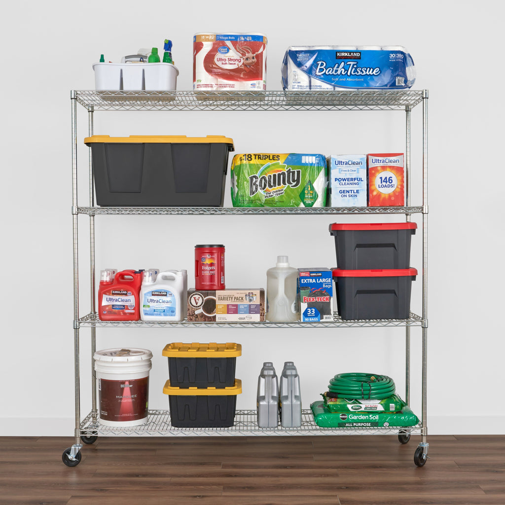 18’’ x 72’’ x 72’’ 4-Tier Wire Rack - Wire Shelving
