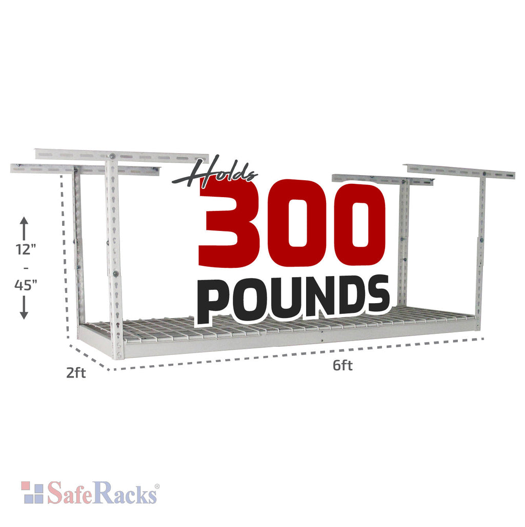 2’ x 6’ Overhead Garage Storage Rack - Overhead Storage