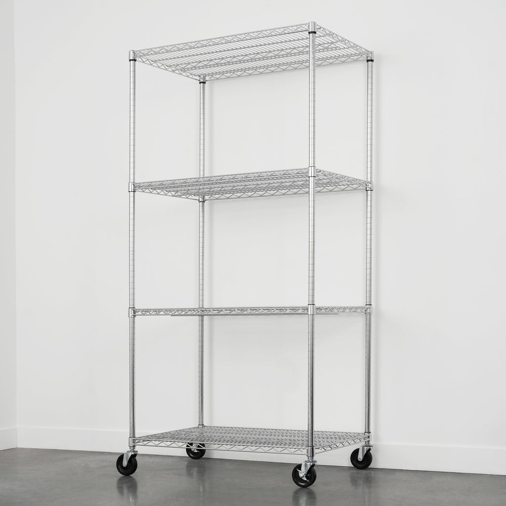 24’ x 36’ 72’ 4 - Tier Wire Rack - Shelving