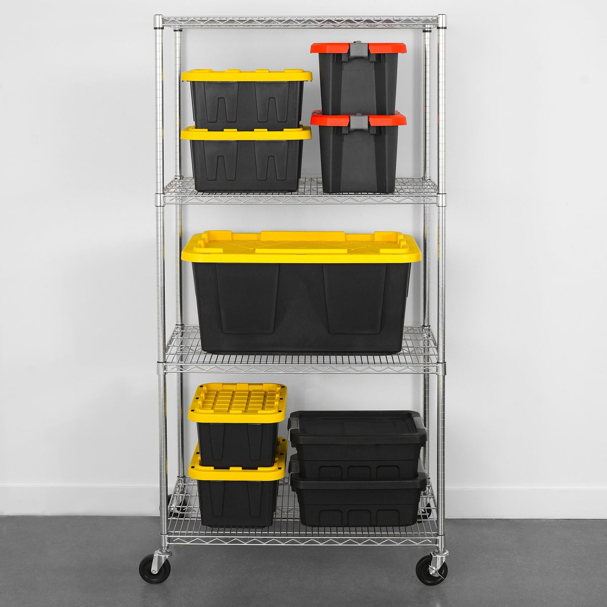 24’ x 36’ 72’ 4 - Tier Wire Rack - Shelving