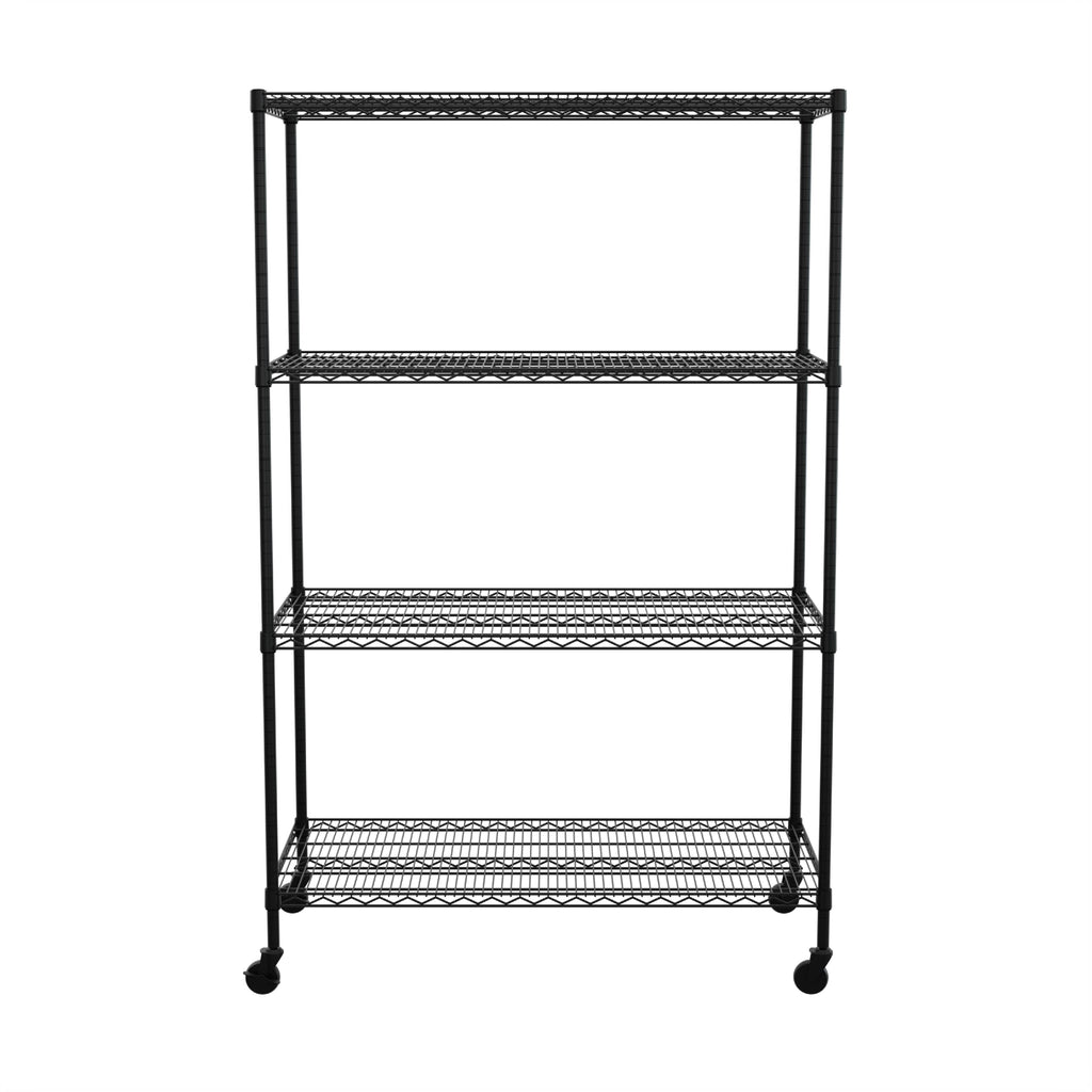24’’ x 48’’ x 72’’ 4-Tier Wire Rack - Black - Wire Shelving