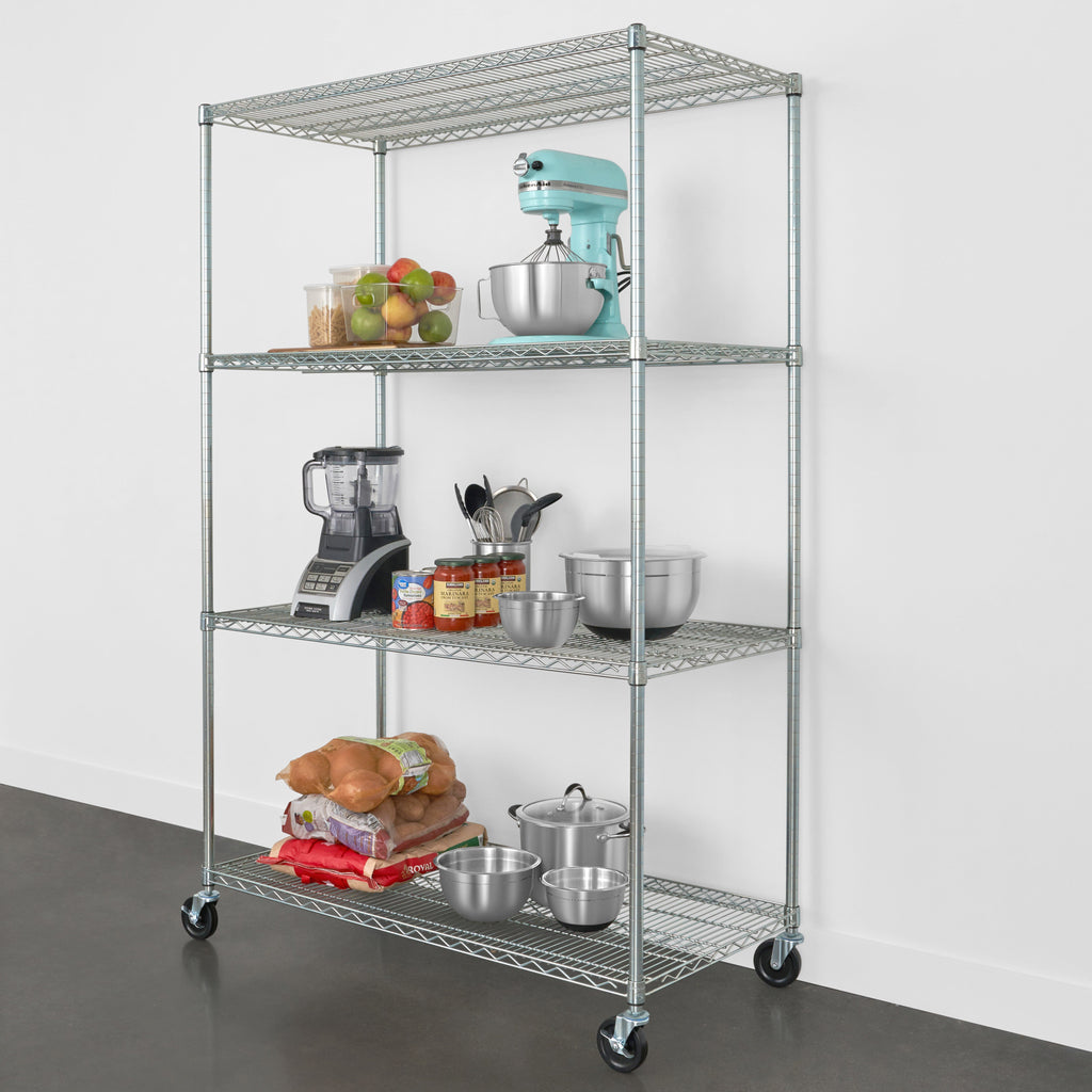 24’’ x 48’’ x 72’’ 4-Tier Wire Rack - Wire Shelving