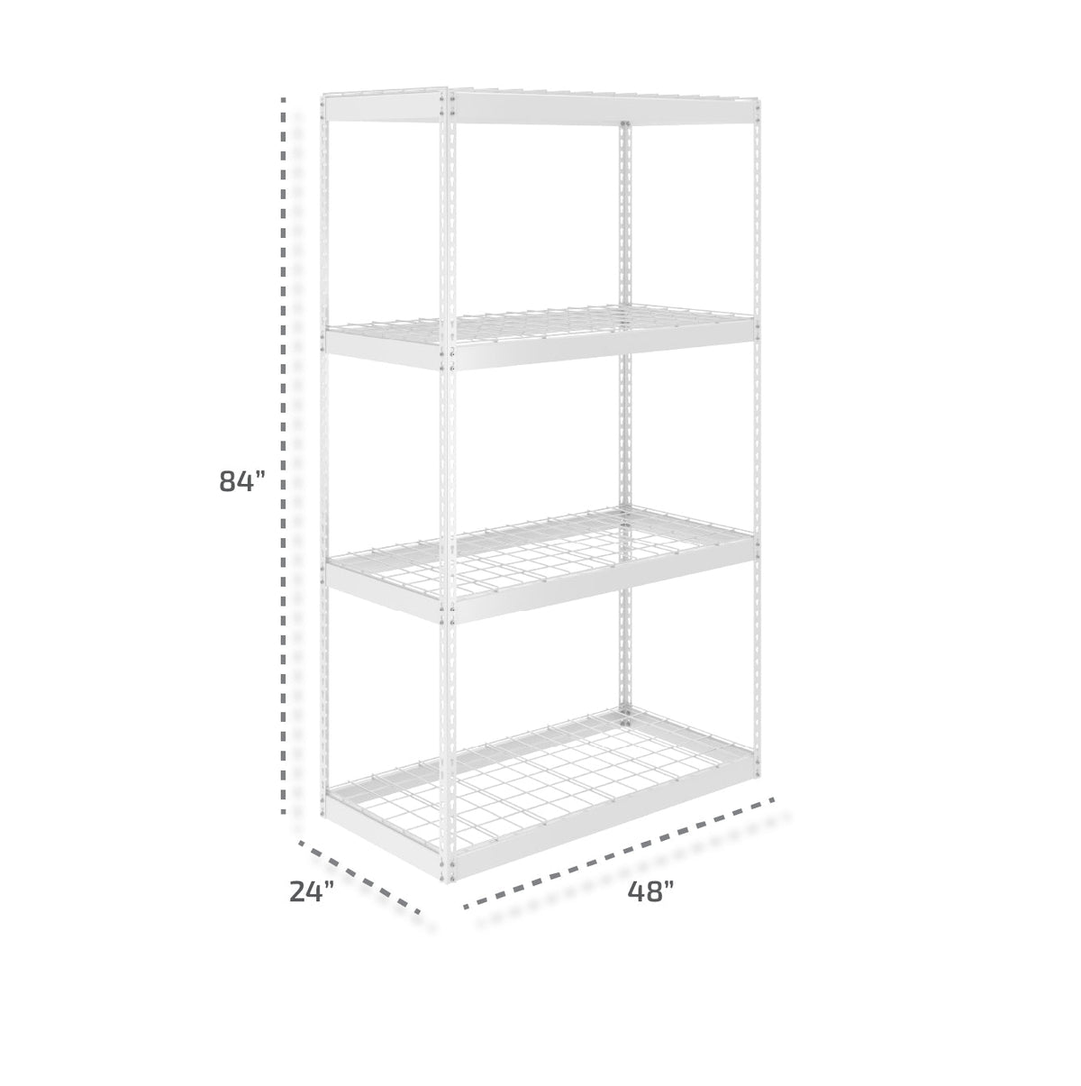24’’ x 48’’ x 84’’ Heavy-Duty Garage Shelving - Heavy Duty