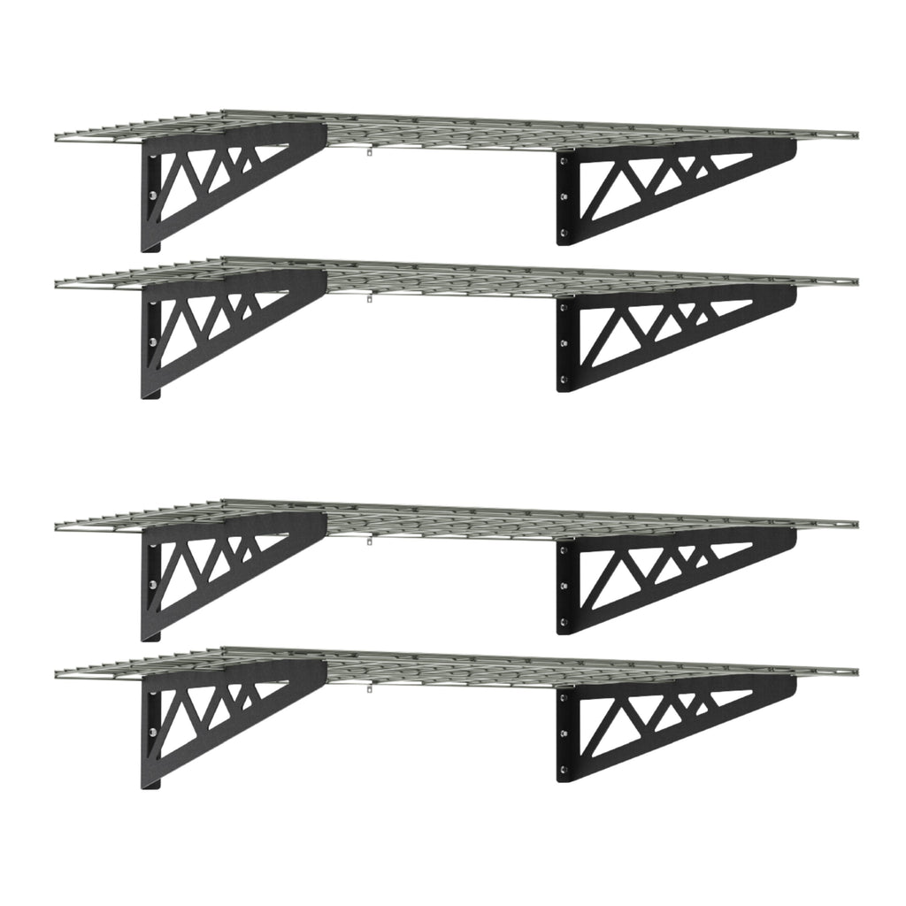 24’’ x 48’’ Wall Shelves Combo (Four Pack with Hooks)