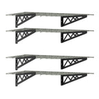 24’’ x 48’’ Wall Shelves Combo (Four Pack with Hooks)