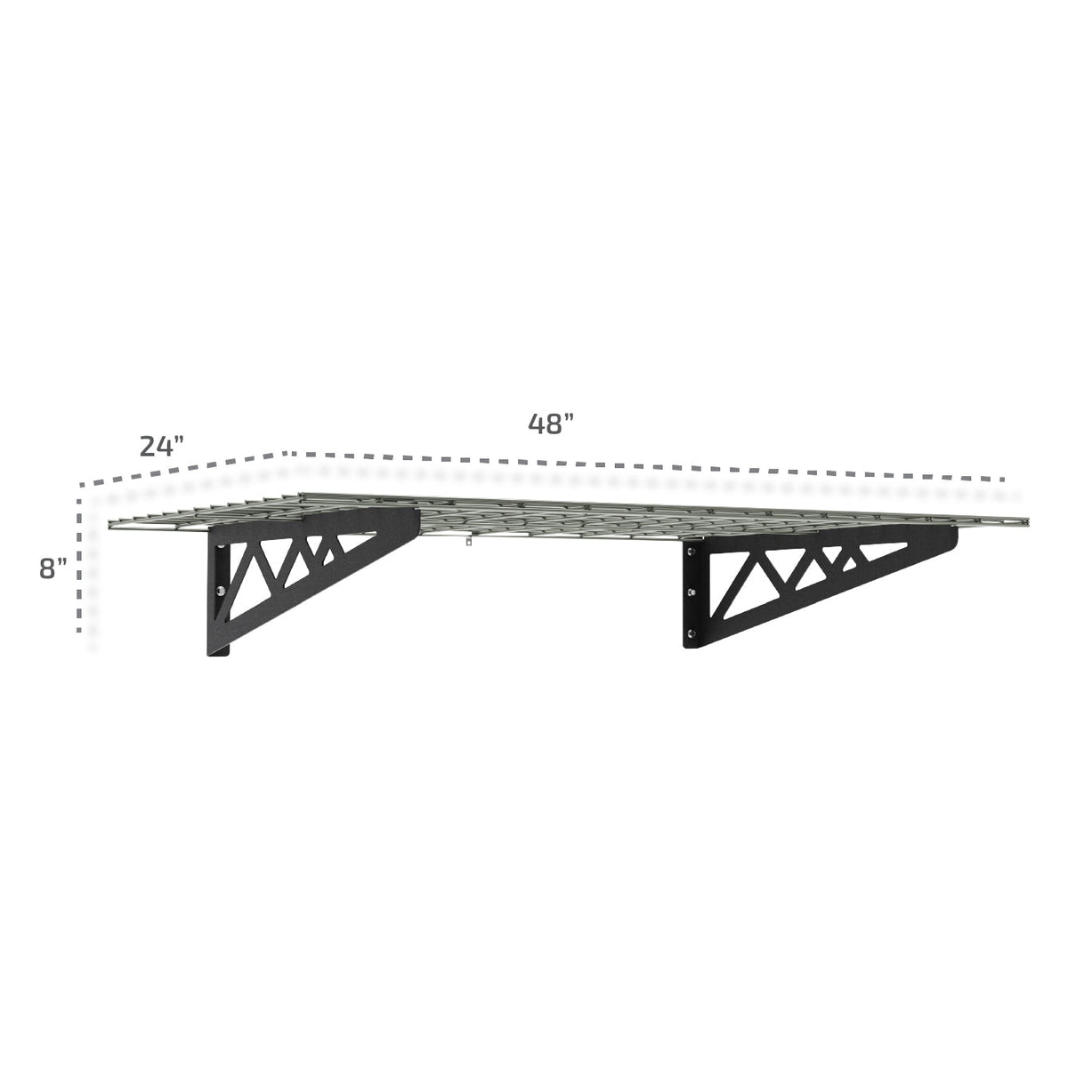 24’’ x 48’’ Wall Shelves Combo (Four Pack with Hooks)