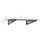 24’’ x 48’’ Wall Shelves (Two Pack with Hooks) - Wall