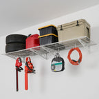 24’’ x 48’’ Wall Shelves (Two Pack with Hooks) - Wall
