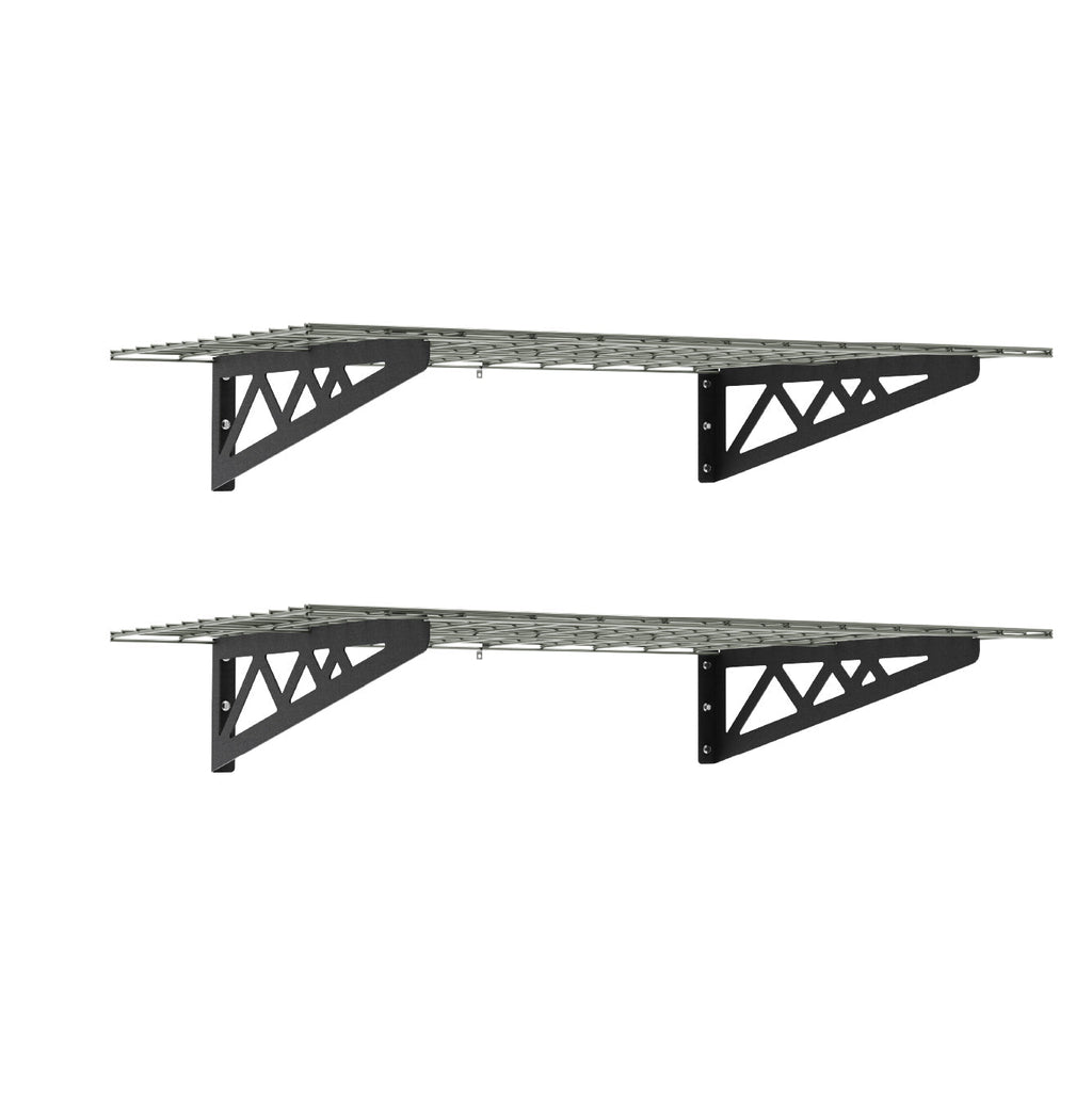 24’’ x 48’’ Wall Shelves (Two Pack with Hooks) - Wall
