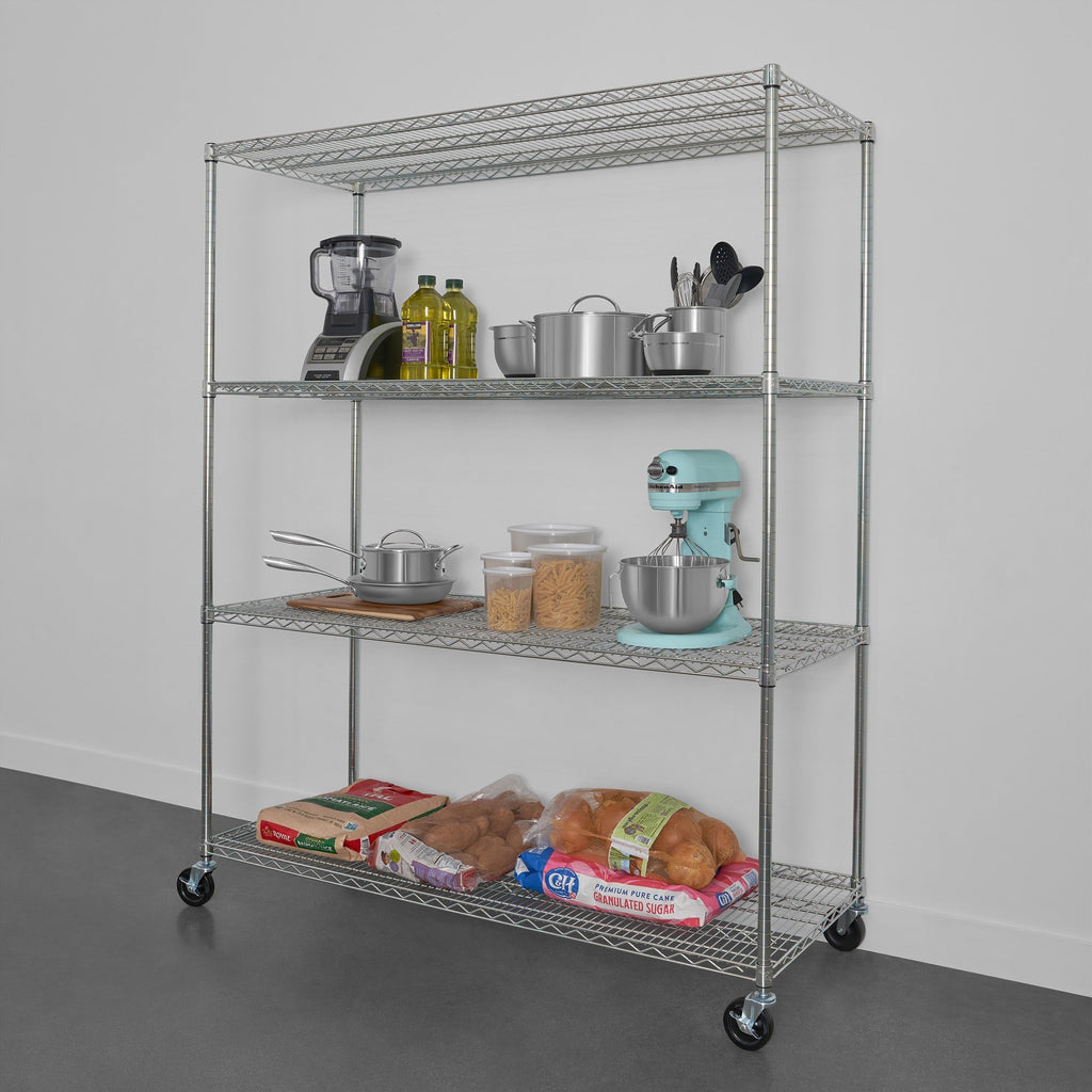 24’’ x 60’’ x 72’’ 4-Tier Wire Rack - Wire Shelving