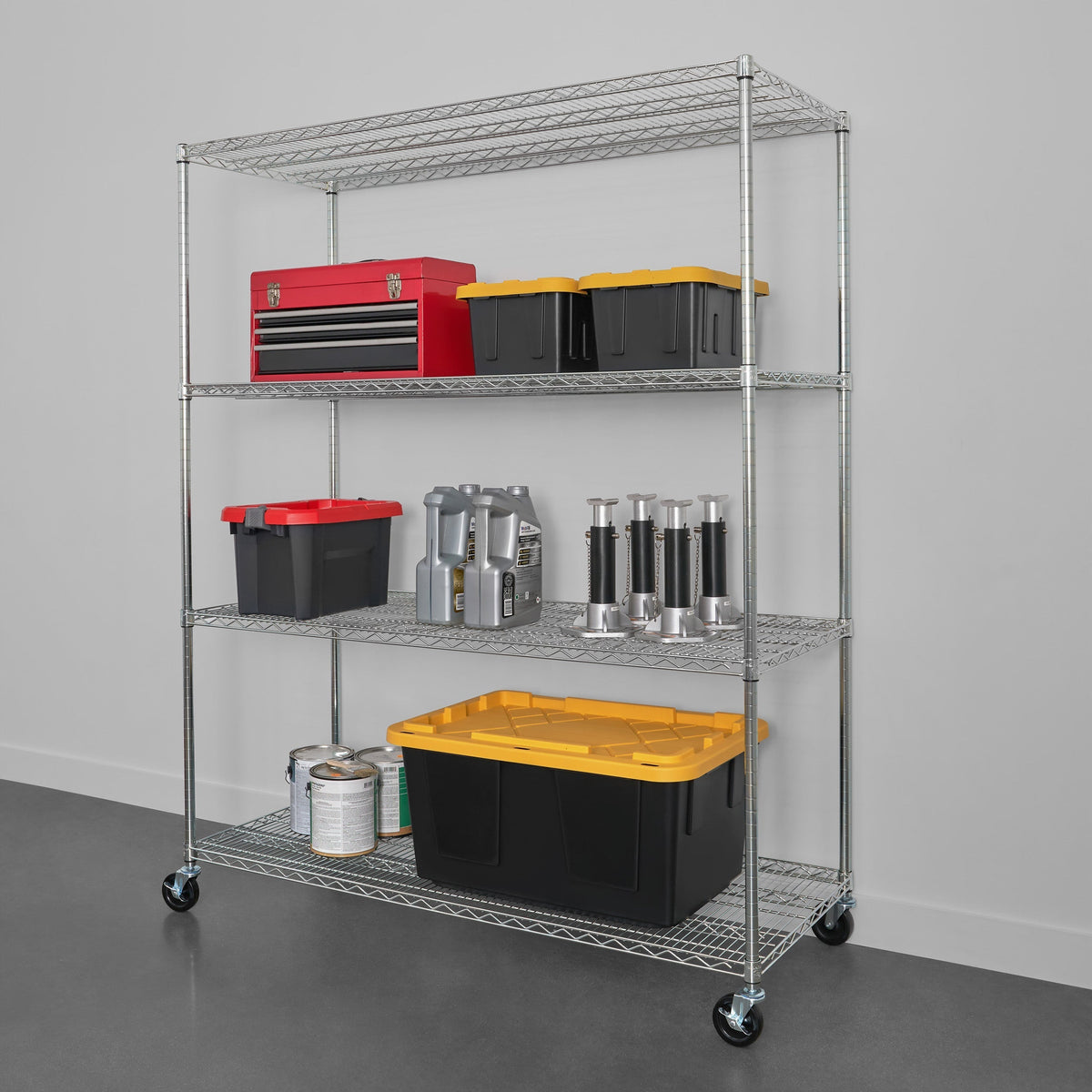 24’’ x 60’’ x 72’’ 4-Tier Wire Rack - Wire Shelving