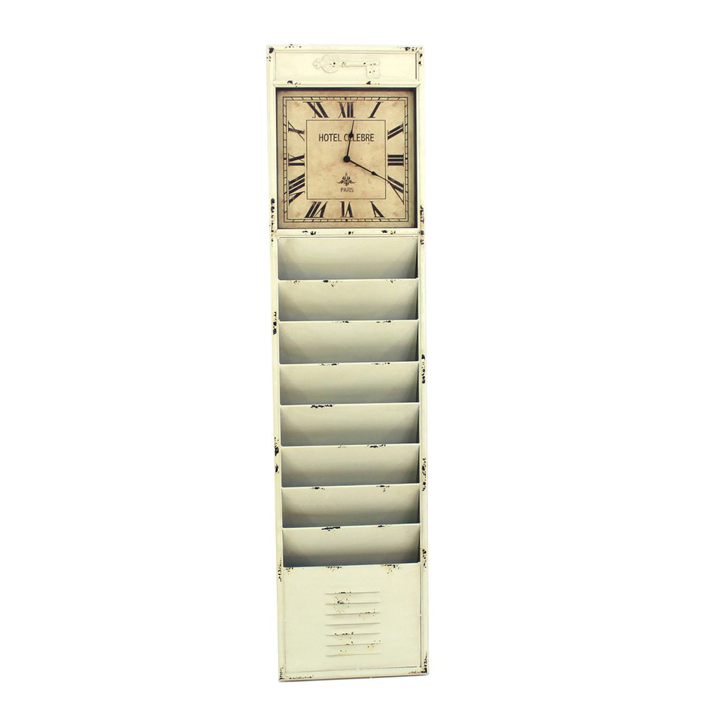 60" X 14" Off White Metal Hanging Wall Decor